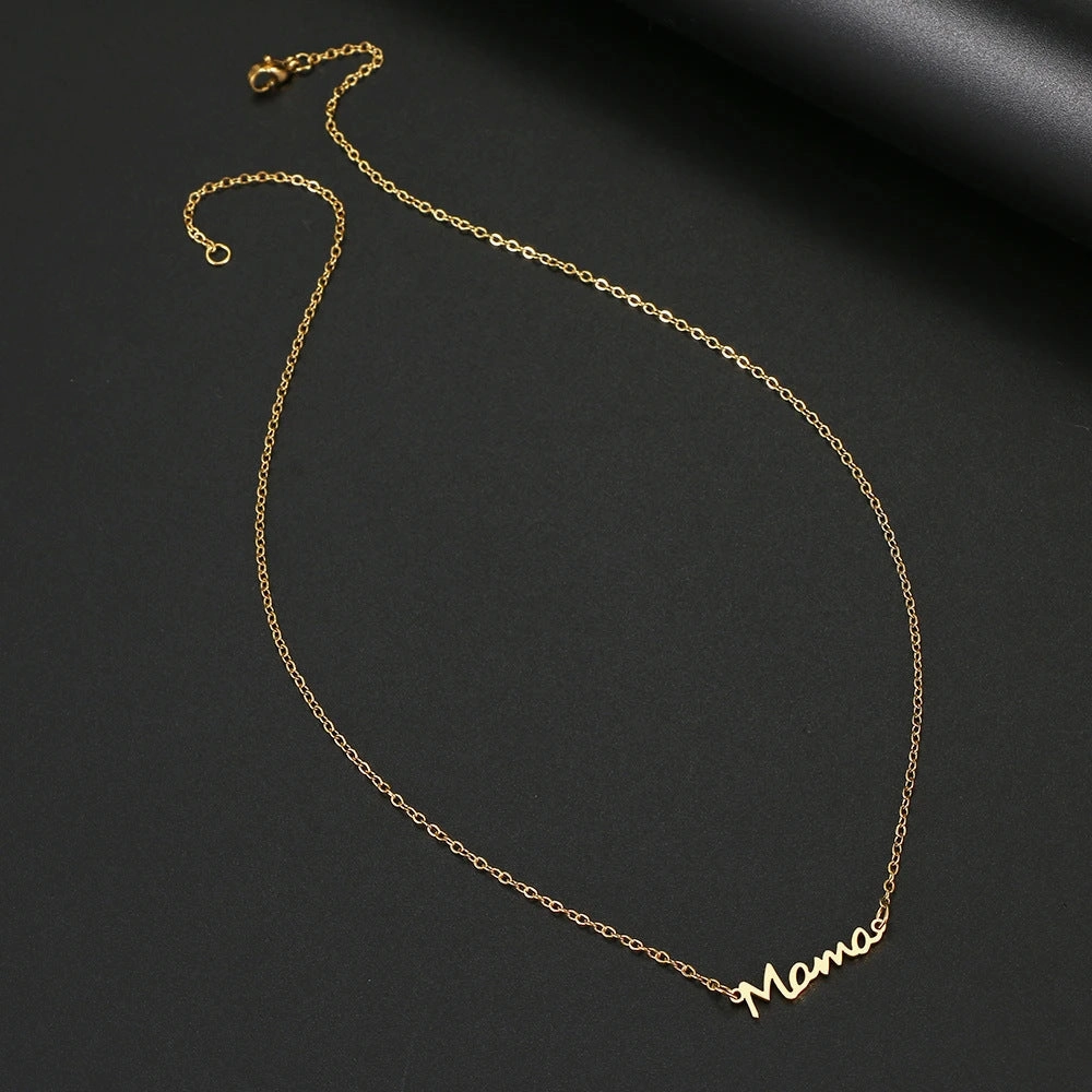 Wholesale Mama necklace English letter pendant