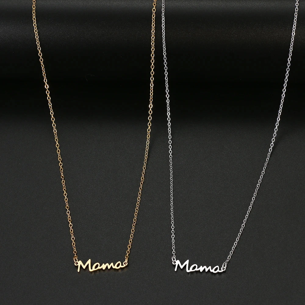 Wholesale Mama necklace English letter pendant