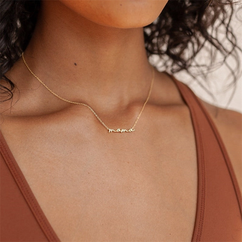 Wholesale mama pendant clavicle necklace