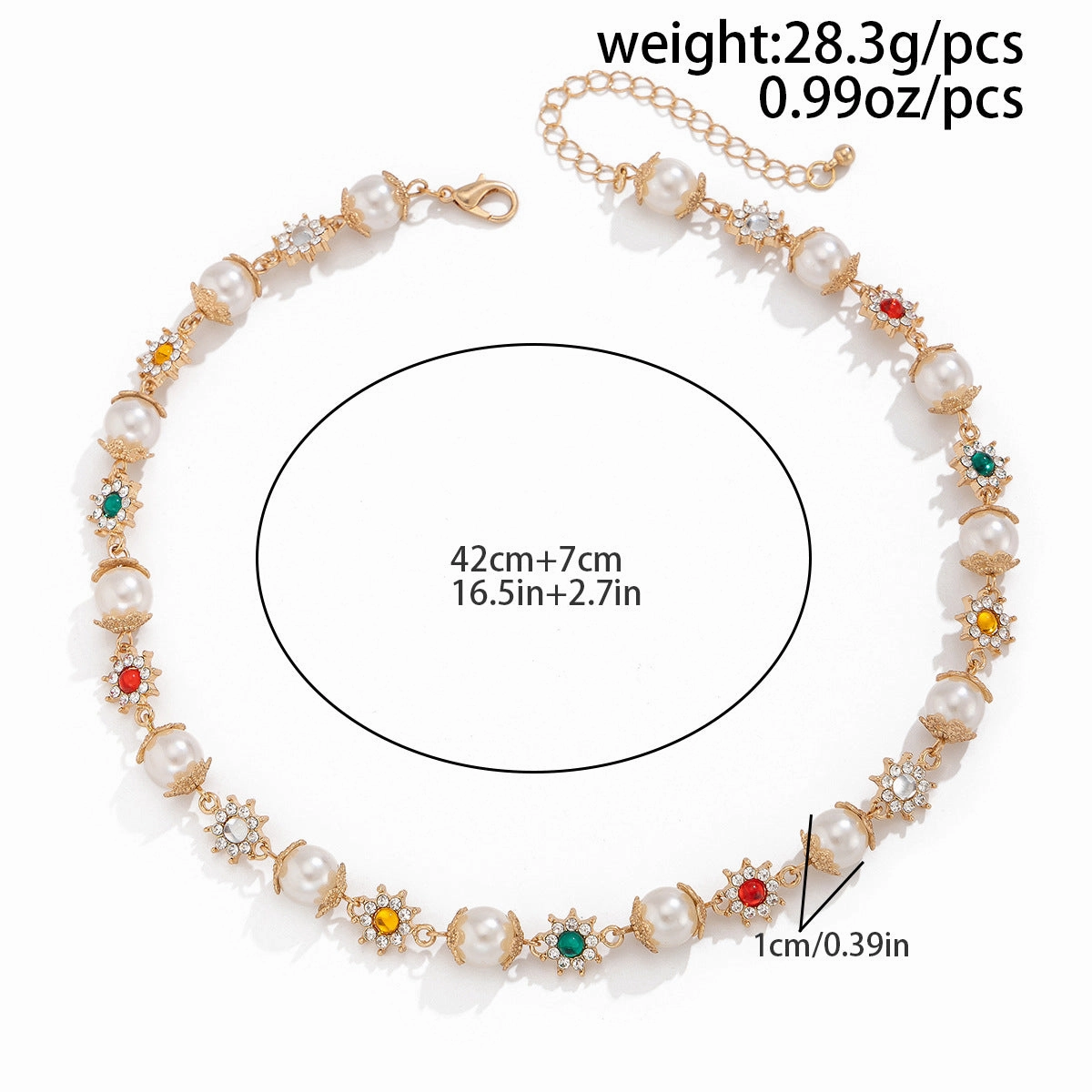 Wholesale men's pearl flower necklace clavicle chain