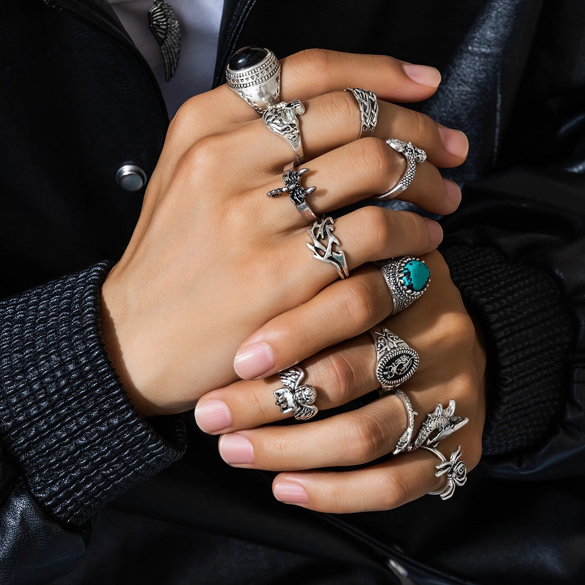 Wholesale Men's personalized turquoise gemstone ring