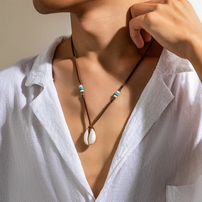 Wholesale Men's Shell Versatile Necklace