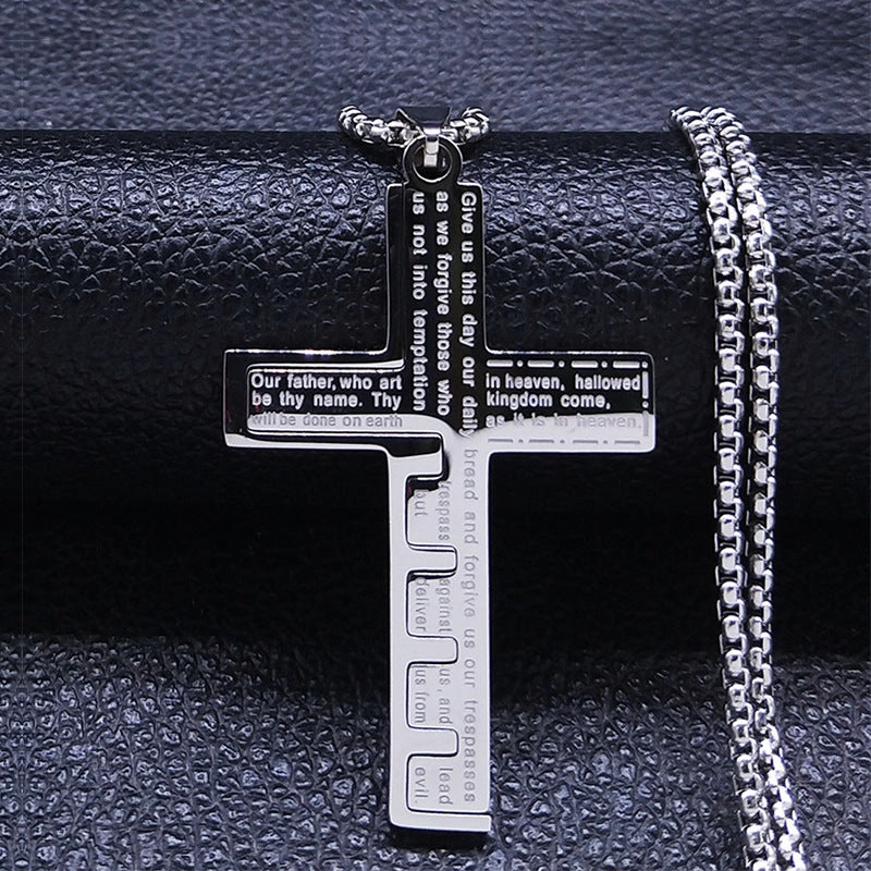 Wholesale Men's Stainless Steel Cross Necklaces