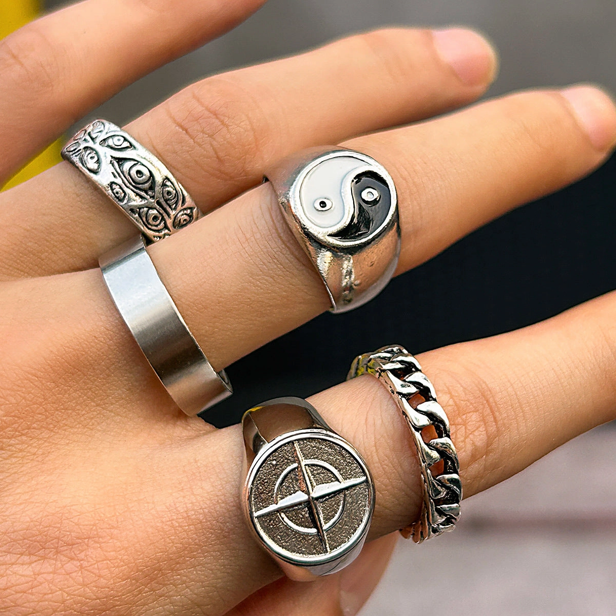 Wholesale Men's Vintage Fashion Alloy Rings