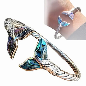 Wholesale Mermaid Tail Open Adjustable Bracelet