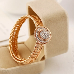 Wholesale Metal Diamond Adjustable Bracelet
