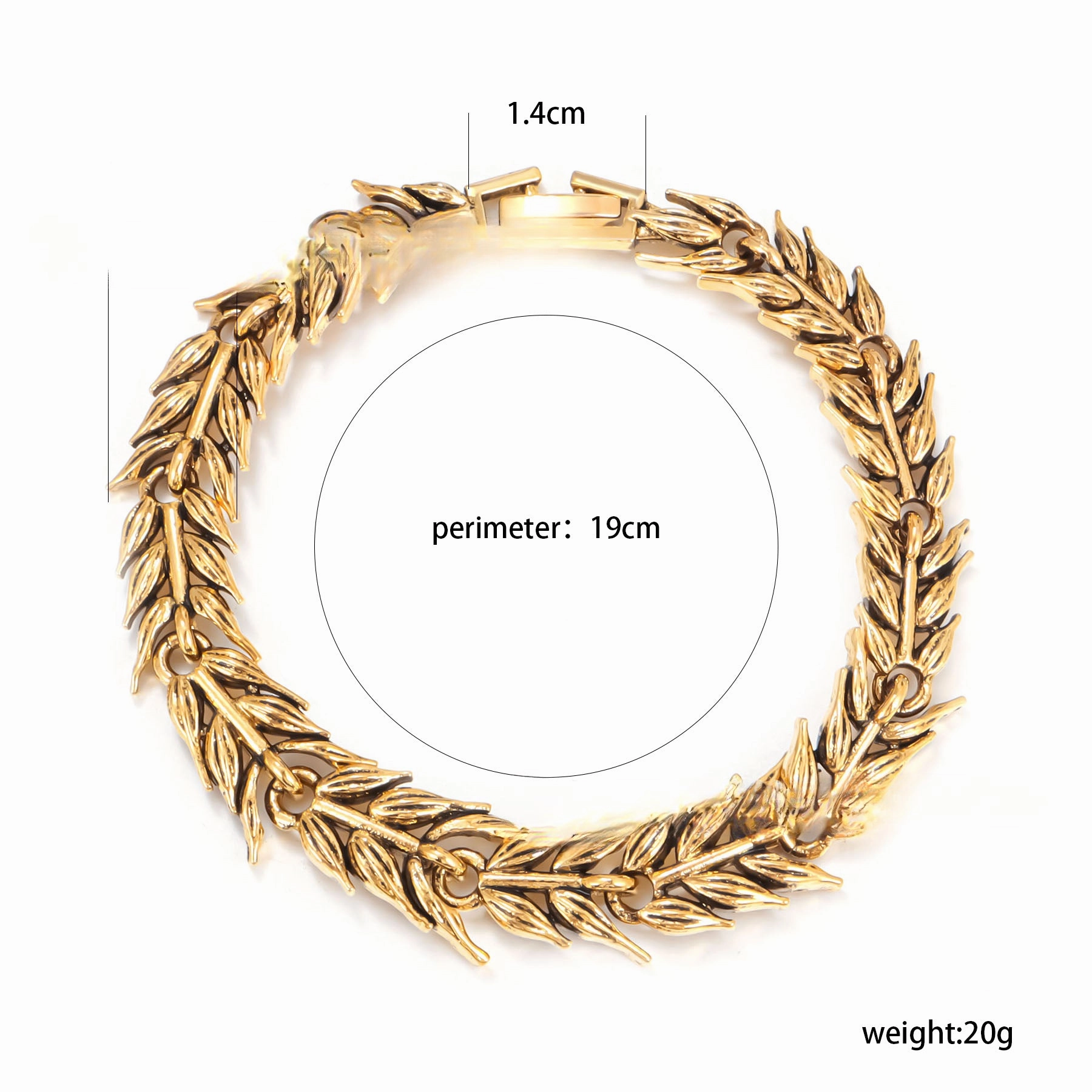 Wholesale Metal Wheat Ear Vintage Bracelet