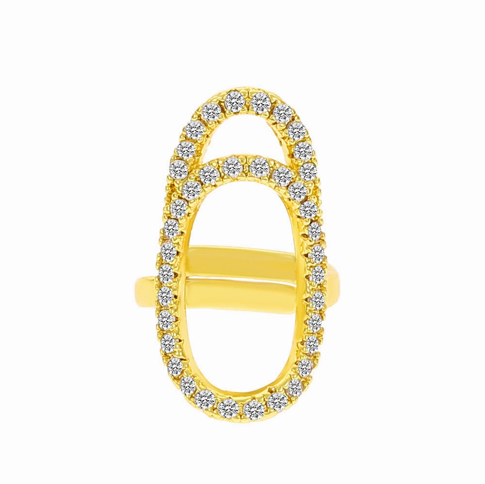 Wholesale Micro-inlaid Zircon Cover Ring Wearable False Nail Patch Ring Detachable Fashion Accessory