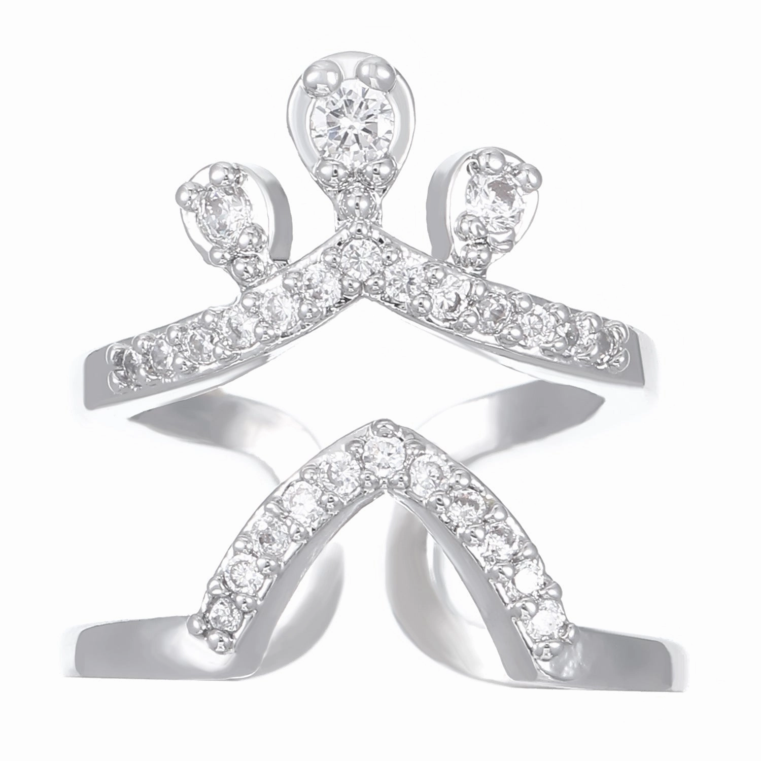 Wholesale Micro-inlaid Zircon Cover Ring Wearable False Nail Patch Ring Detachable Fashion Accessory