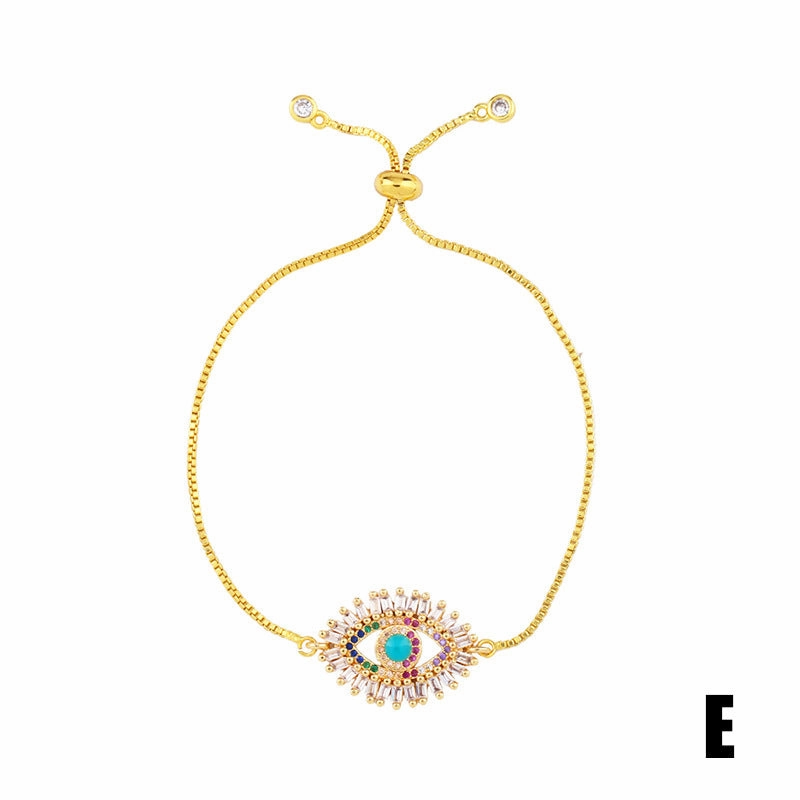 Wholesale Micro Paved Zircon Colored Crystal Bracelet OLY-BT-AS001