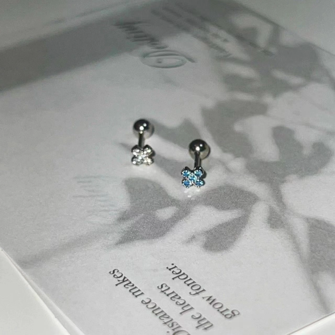 Wholesale Mini cross ear bone studs, no need to remove the ear care cochlear studs
