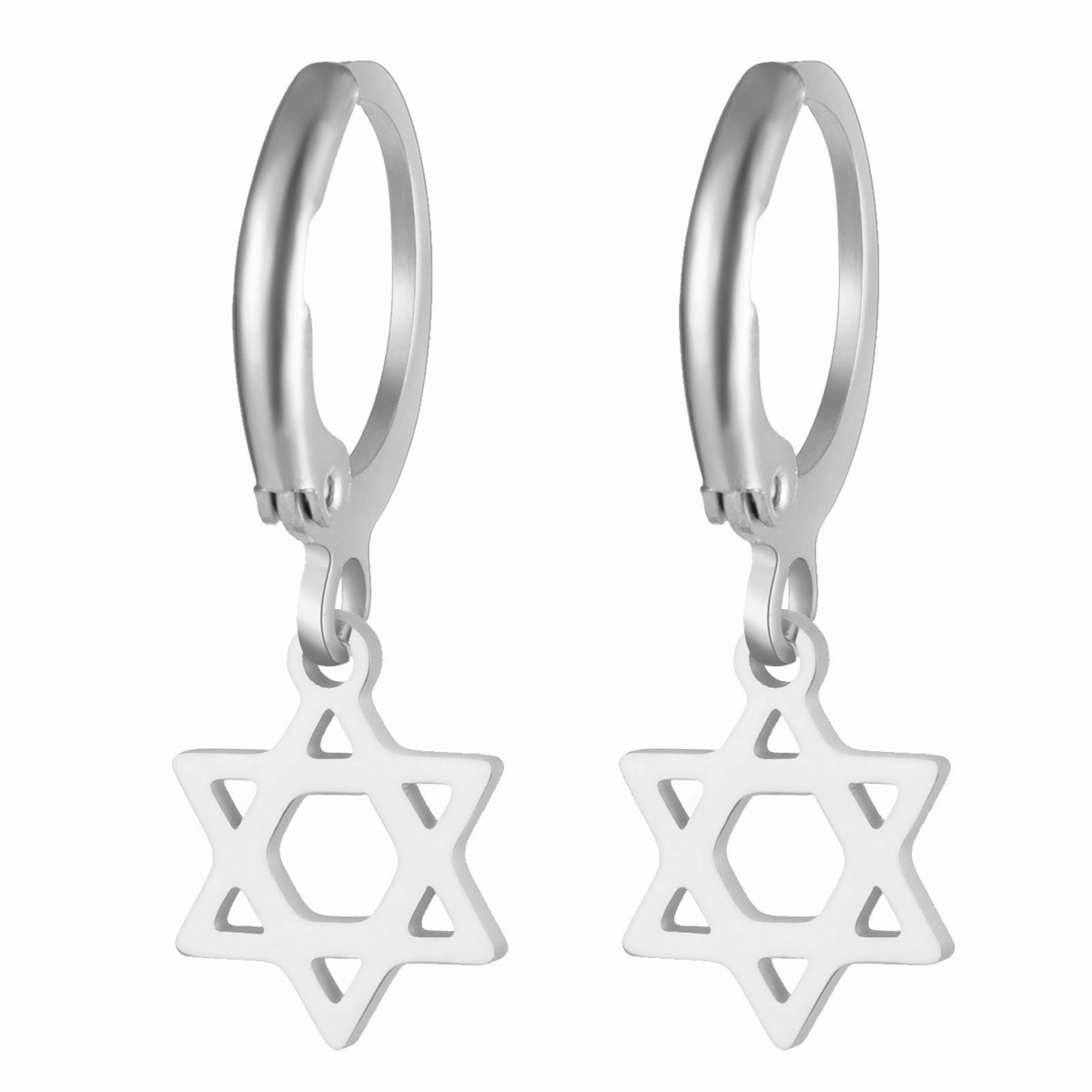 Wholesale Mini six-pointed star pendant stainless steel necklace