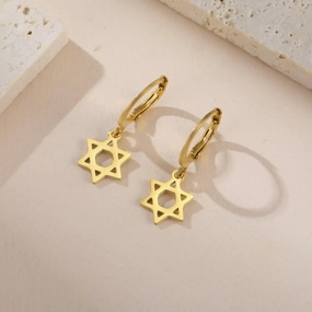 Wholesale Mini six-pointed star pendant stainless steel necklace