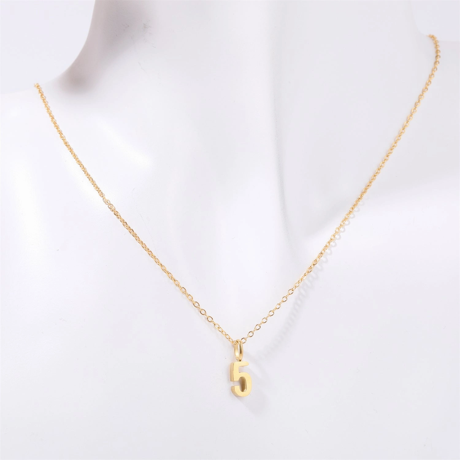 Wholesale Minimalist Commuting Optional Digital Titanium Steel Necklaces