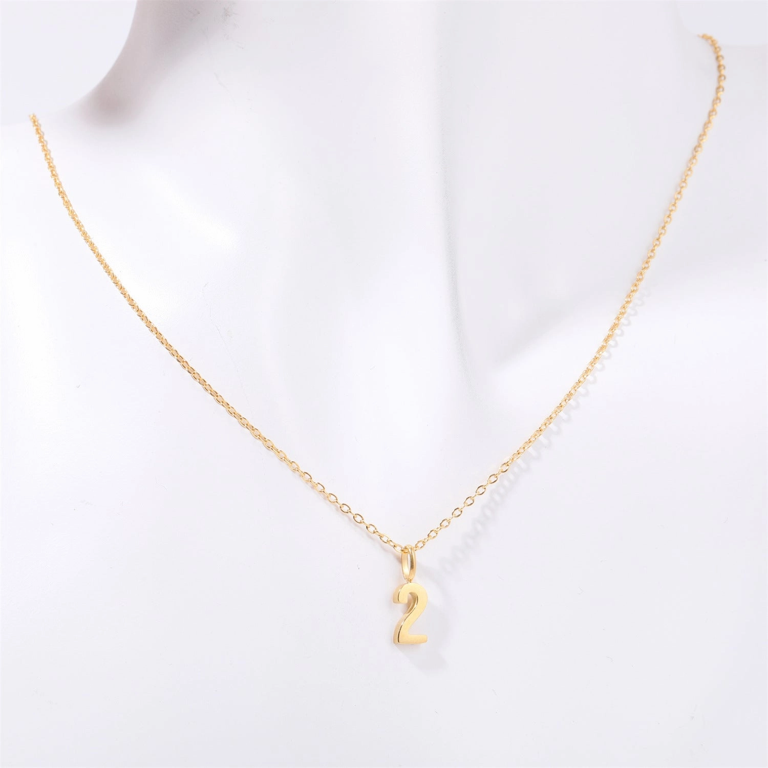 Wholesale Minimalist Commuting Optional Digital Titanium Steel Necklaces
