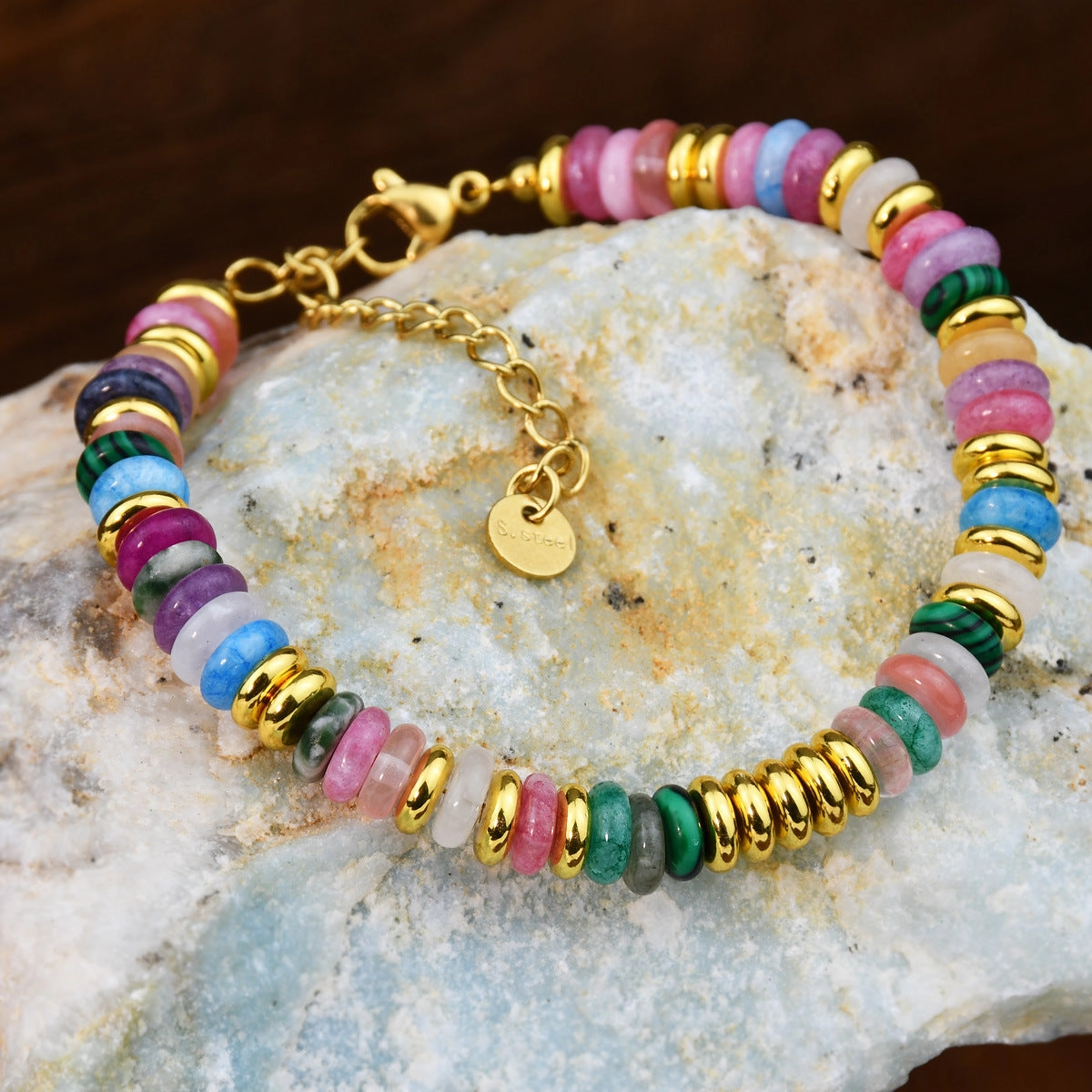 Wholesale minority high sense does not fade natural stone crystal bracelet