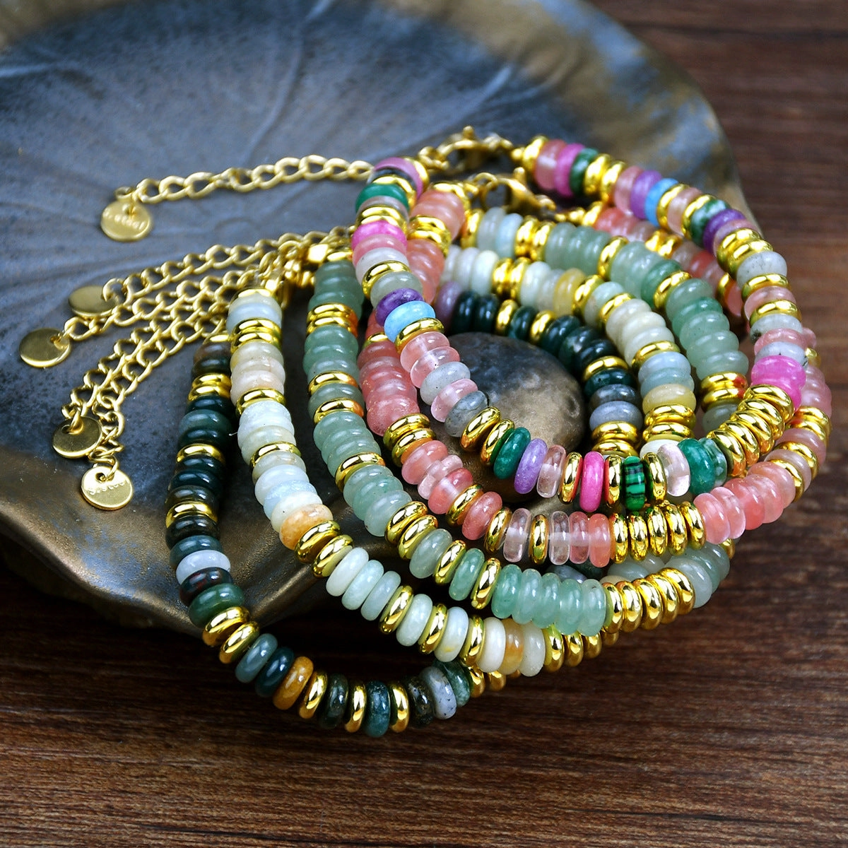 Wholesale minority high sense does not fade natural stone crystal bracelet