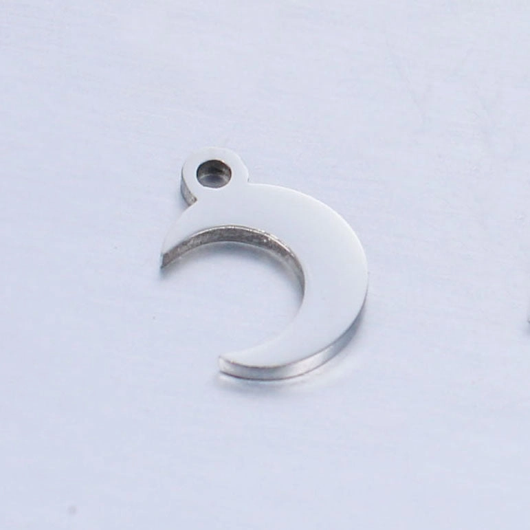 Wholesale Mirror Polished Stainless Steel Star Moon DIY Bracelet Necklace Pendant