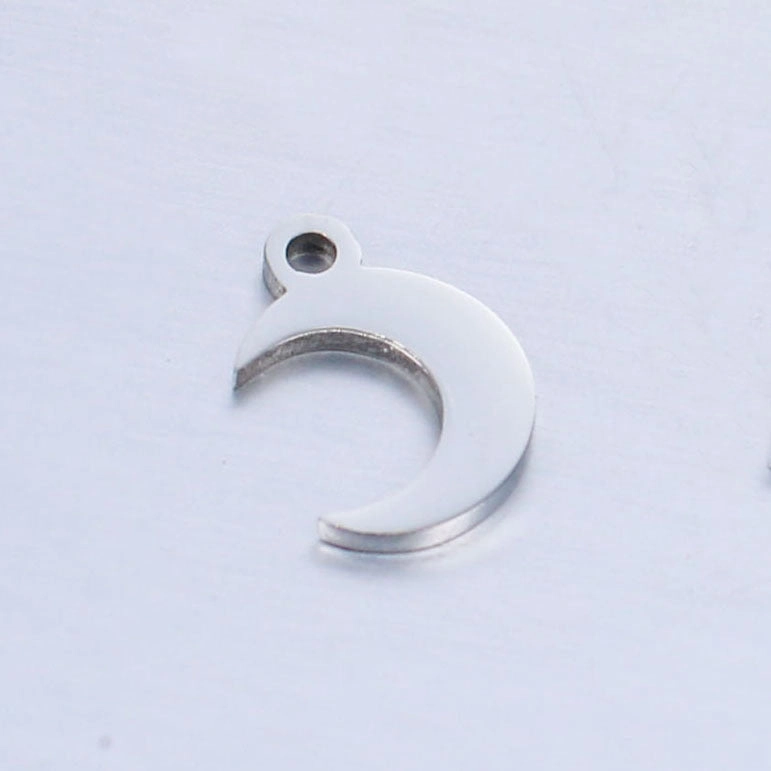 Wholesale Mirror Polished Stainless Steel Star Moon DIY Bracelet Necklace Pendant
