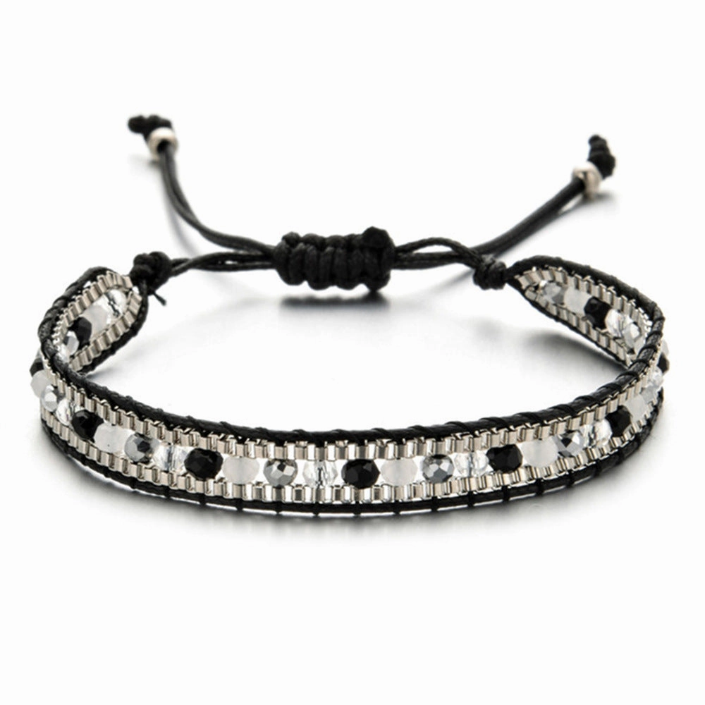 Wholesale Mixed Color Crystal Beads Multi-layer Retro Ethnic Style Bracelet