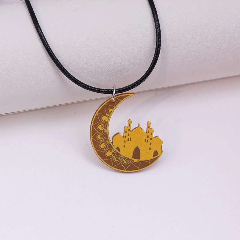 Wholesale Moon Star Acrylic Pendant
