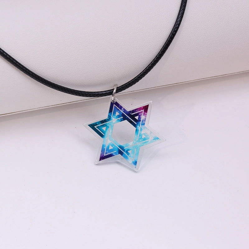 Wholesale Moon Star Acrylic Pendant