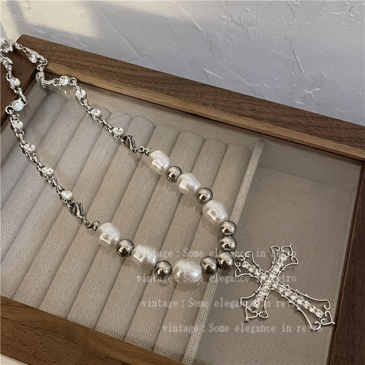 Wholesale Moonstone Titanium Steel Black Beaded Necklaces