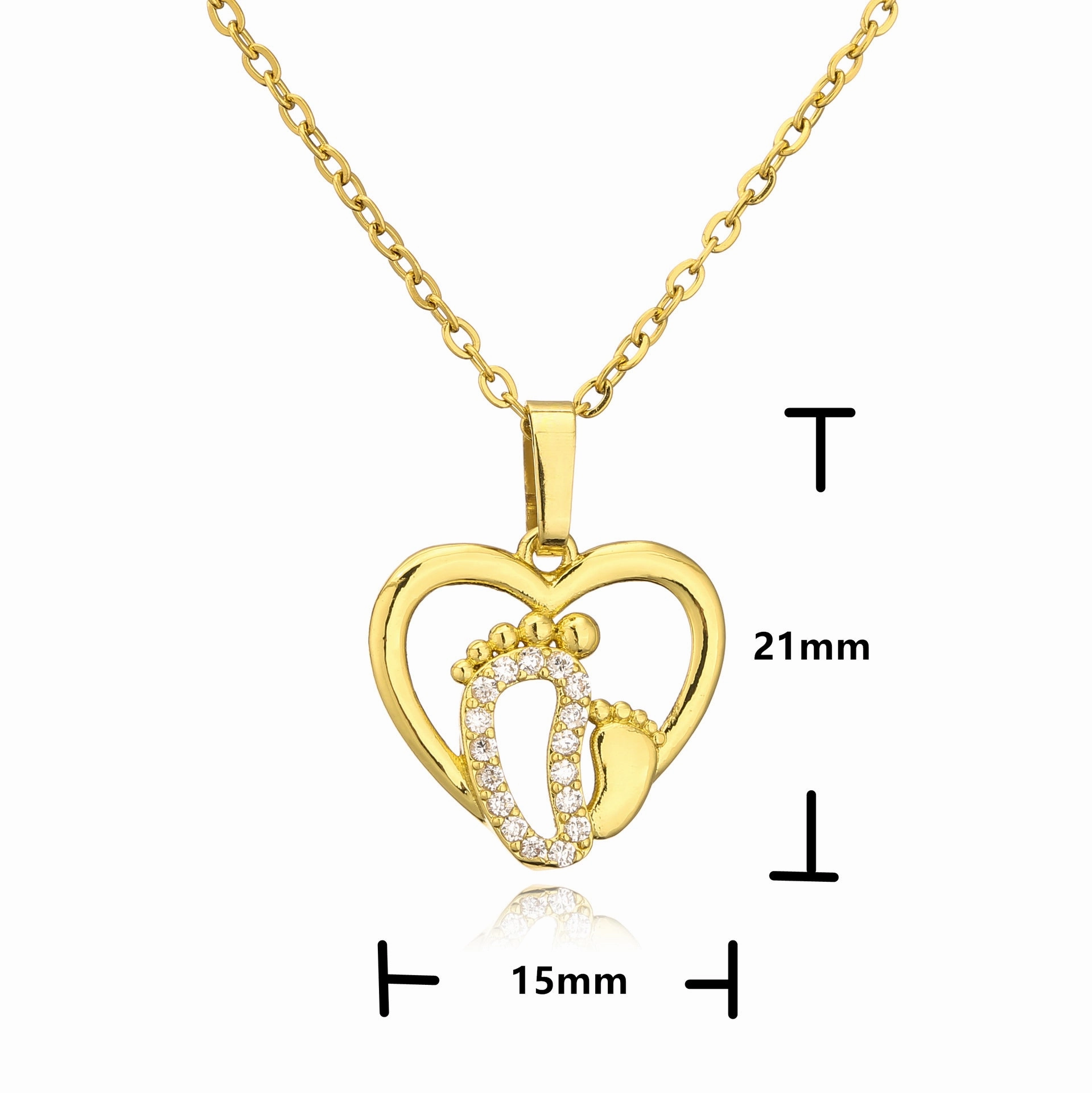 Wholesale Mother's Day Gift Copper 18K Gold Plated Zircon MAMA Necklace