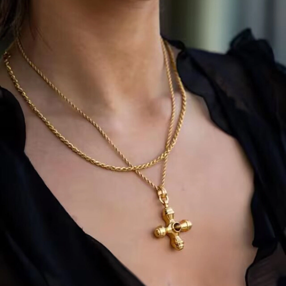 Wholesale Mother's Day Gift Cross Pendant Vintage Necklace