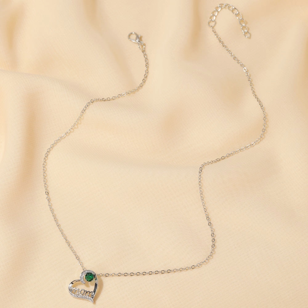 Wholesale Mother's Day Gift Love Letter Heart-shaped Mom Necklace