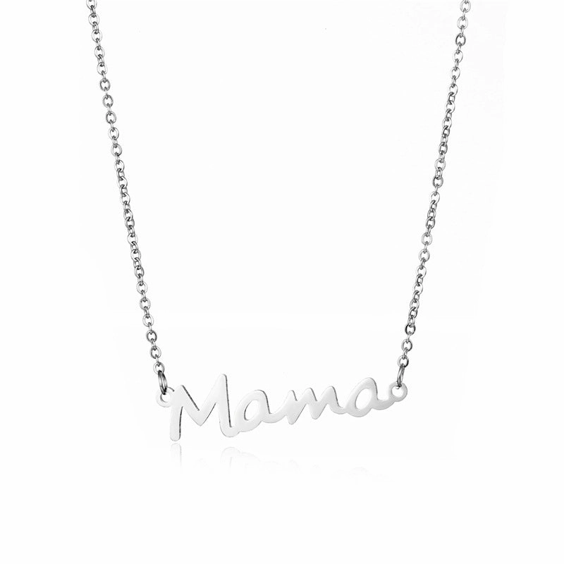 Wholesale Mother's Day Gift MAMA Stainless Steel Necklace
