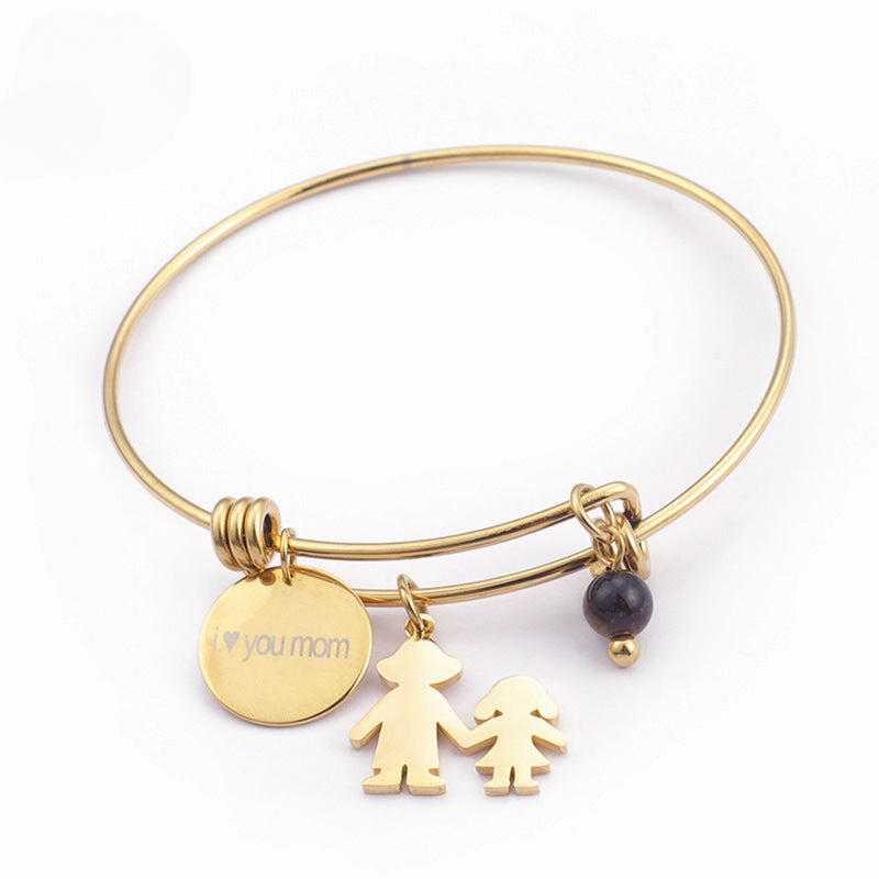 Wholesale Mother's Day Gift Simple  Creative Stainless Steel Bracelet