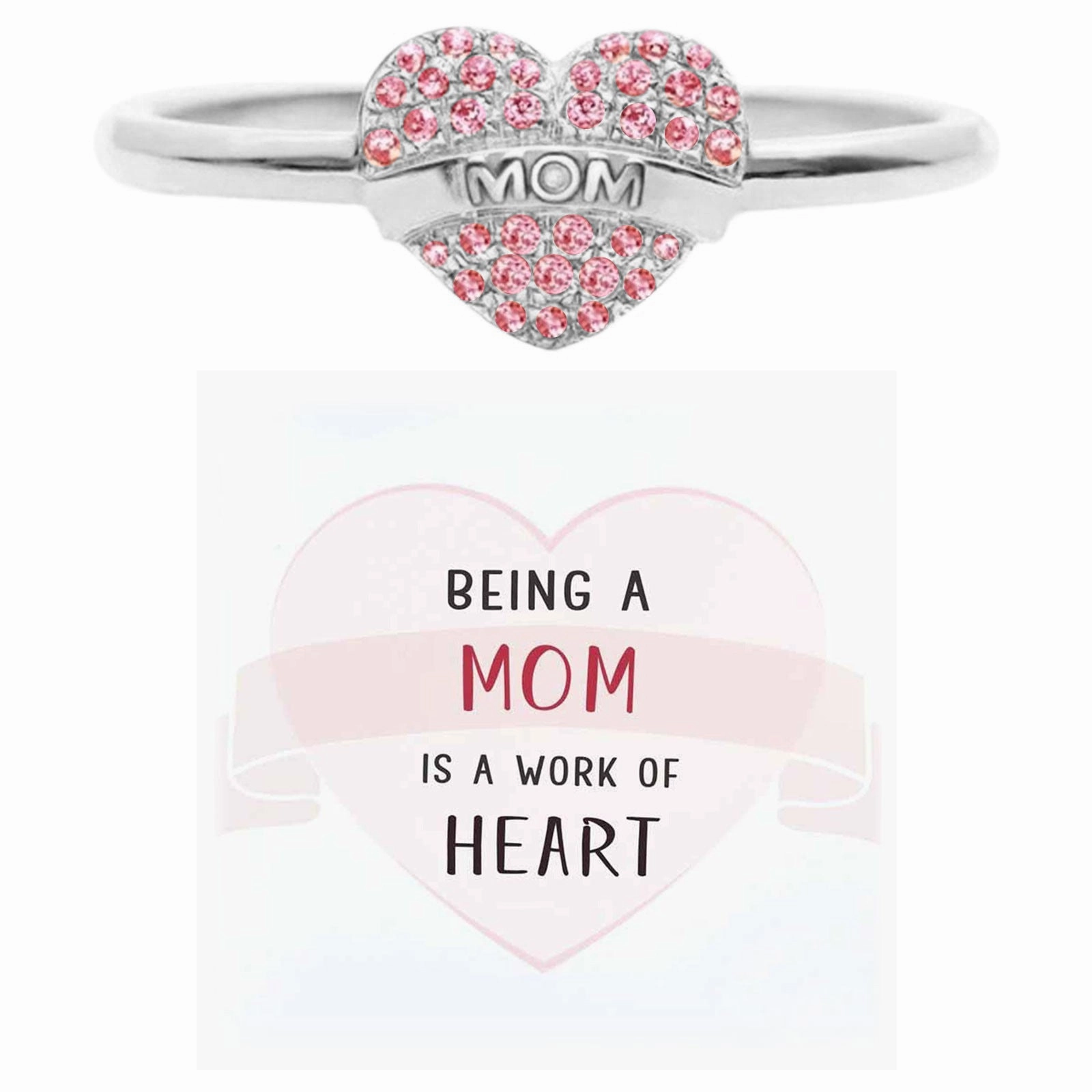 Wholesale Mother's Day Heart Alloy Rings