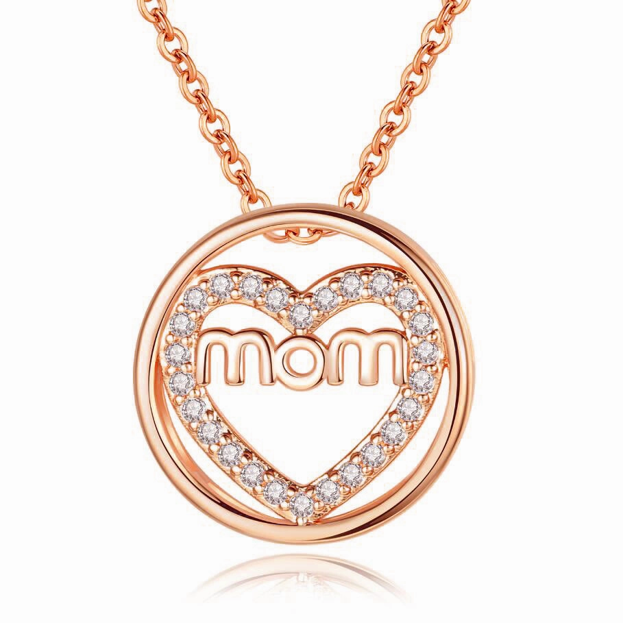 Wholesale Mother's Day Jewelry MOM Round Copper Necklace