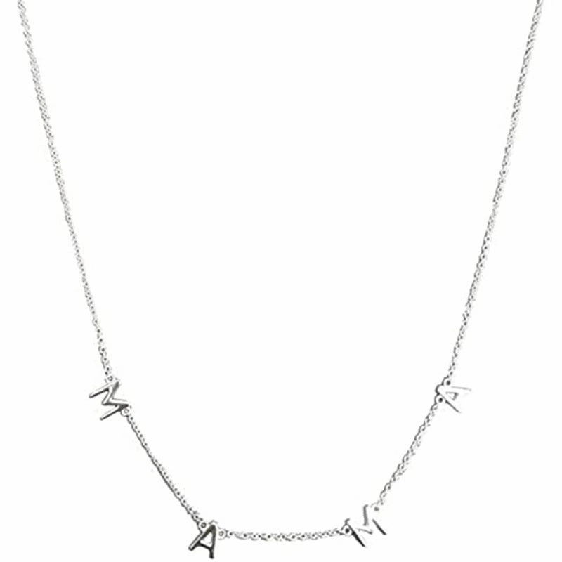 Wholesale Mother's Day Letter MAMA Gold Plated Copper Necklaces