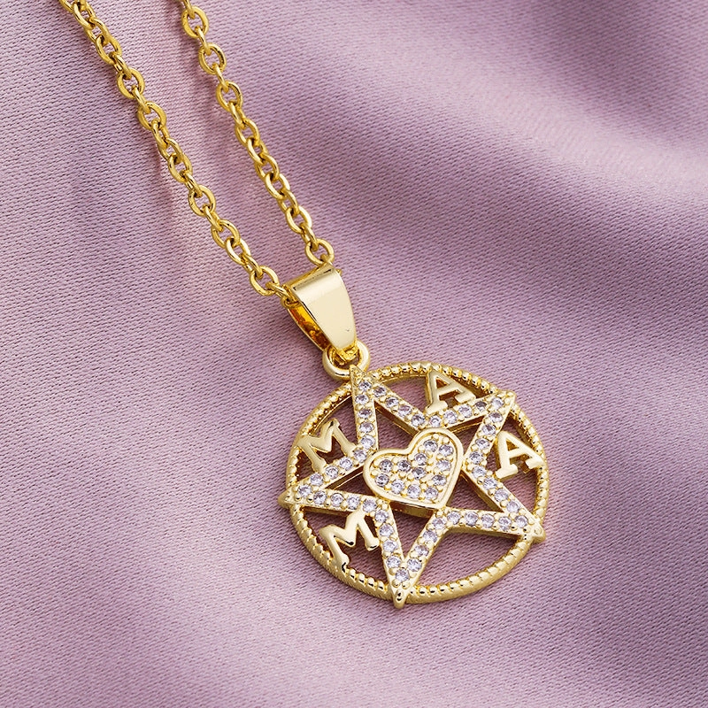 Wholesale Mother's Day Letter Names Stainless Steel Necklaces