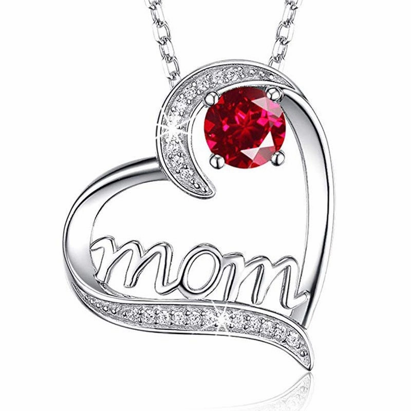 Wholesale Mother's Day Love Shape Mom Copper Necklace