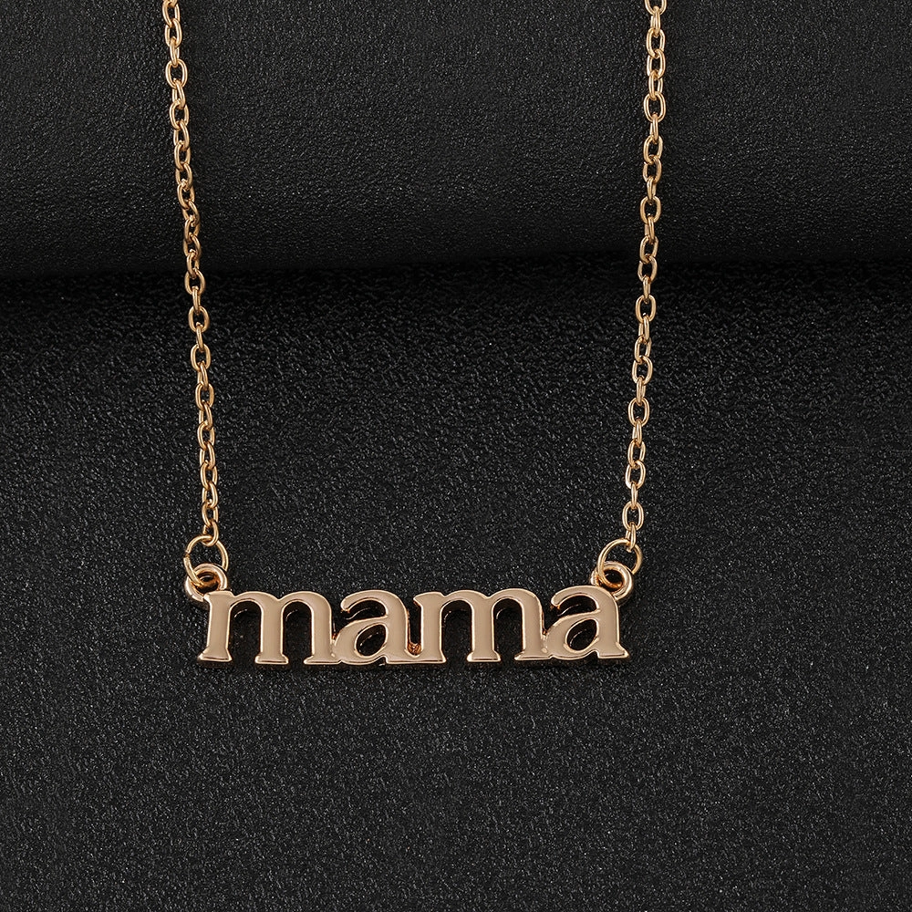 Wholesale Mother's Day Mama Letter Necklace Clavicle Chain