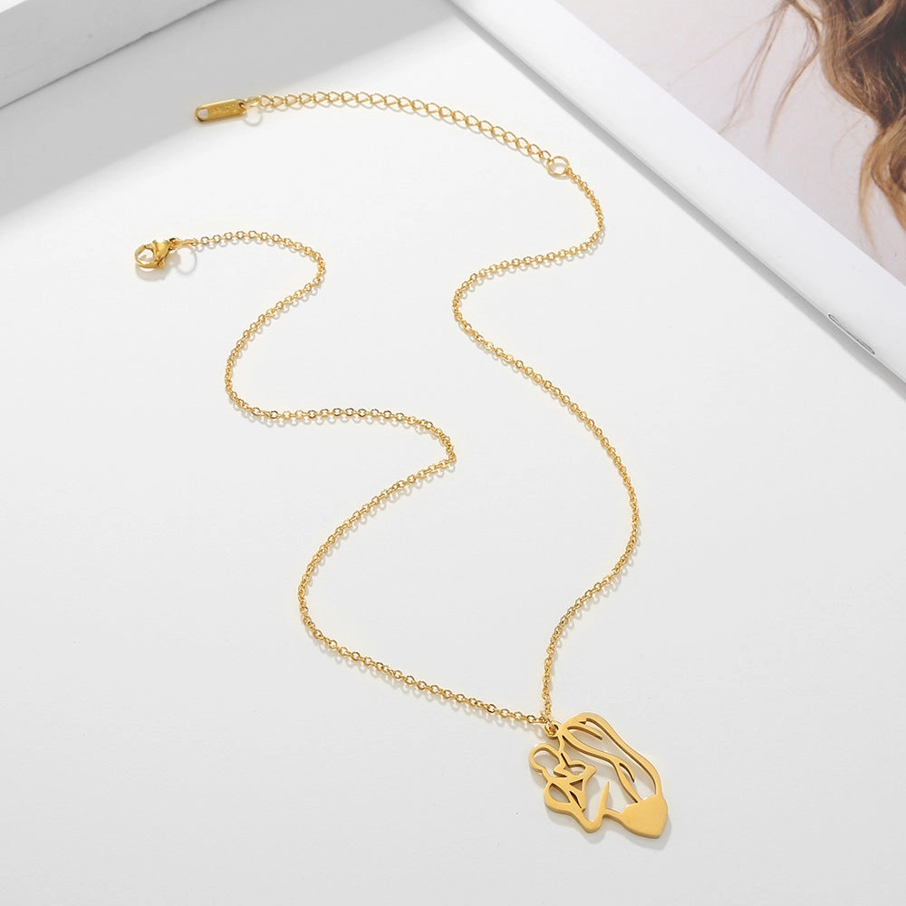 Wholesale Mother's Day Mother and Child Stainless Steel Necklaces