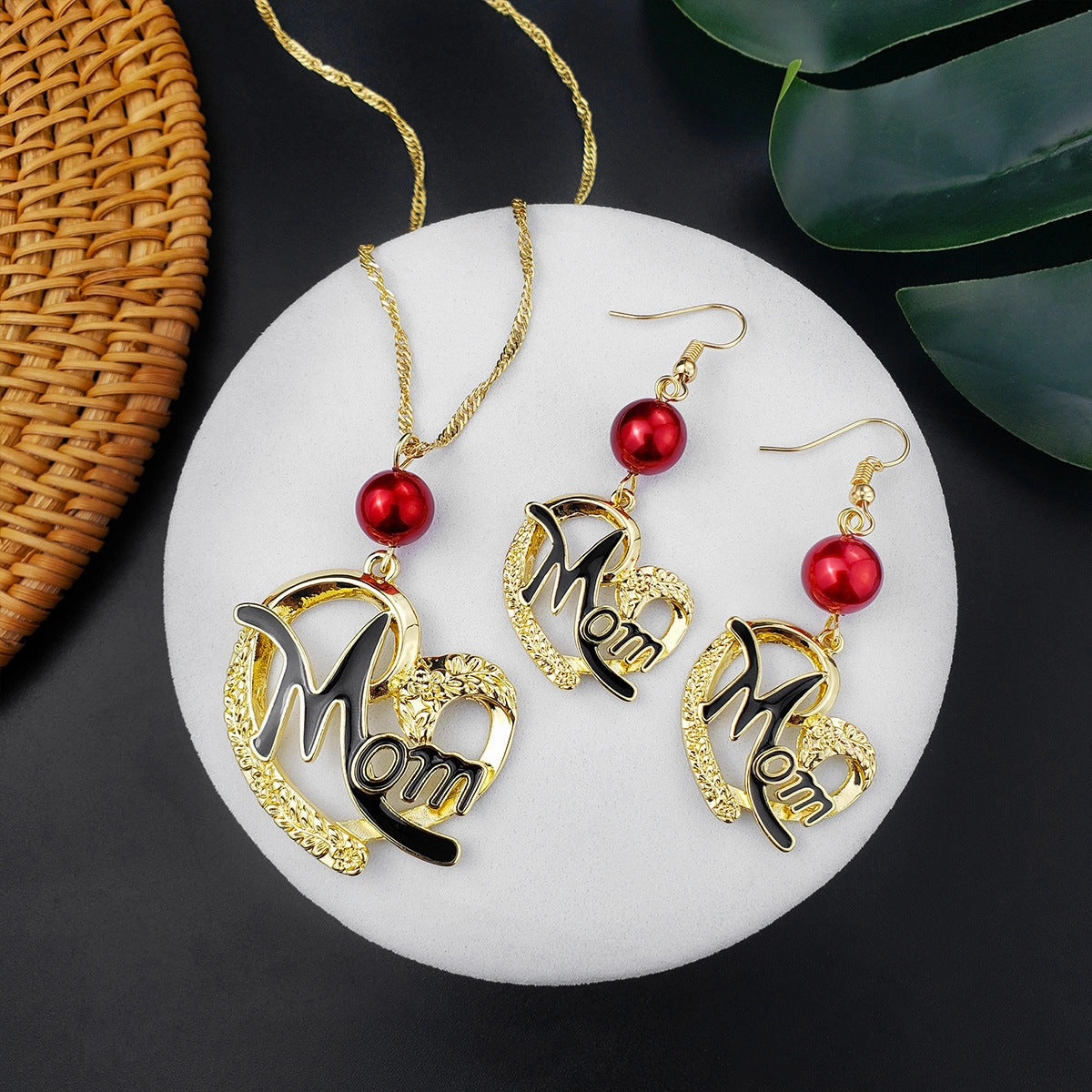 Wholesale Mother's Day Pearl Earrings Jewelry Set