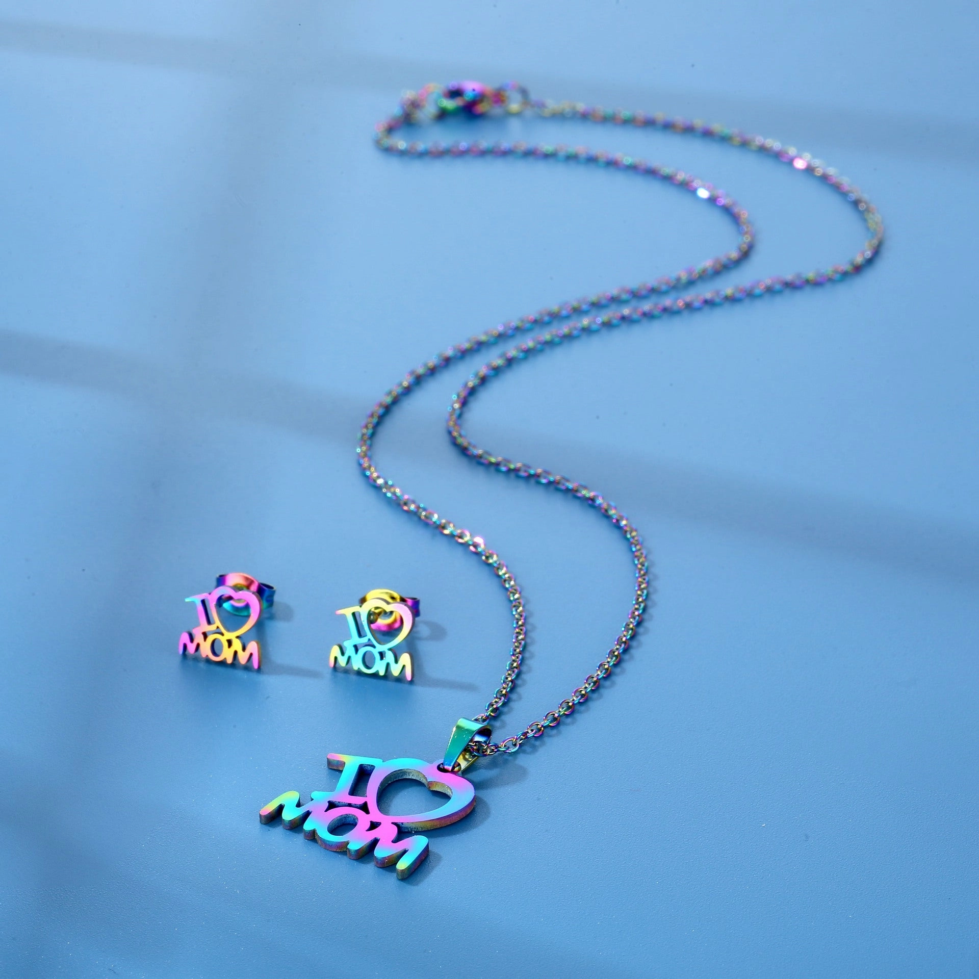 Wholesale Mother's Day Stainless Steel Earrings Jewelry Set