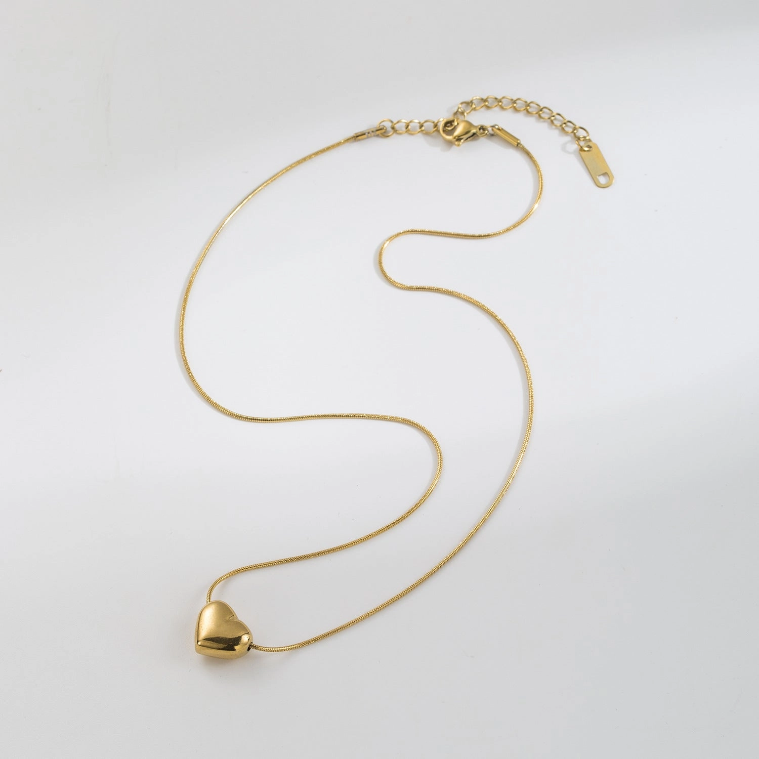 Wholesale Mother's Day Stainless Steel Three-dimensional Glossy Love Necklace
