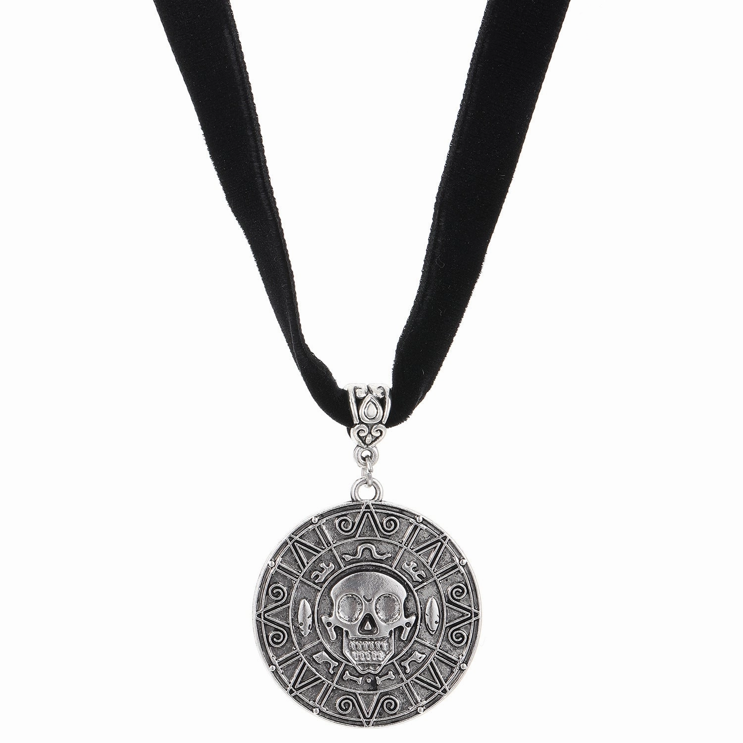 Wholesale Movie Pirate Gold Coin Skull Necklace