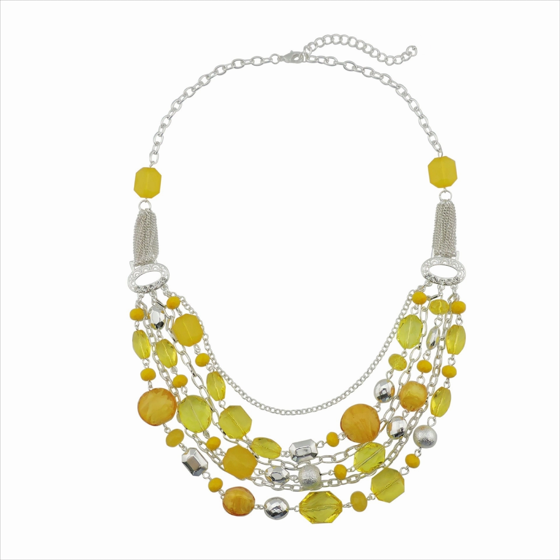 Wholesale Multi-layer Glass Bead Acrylic Necklace