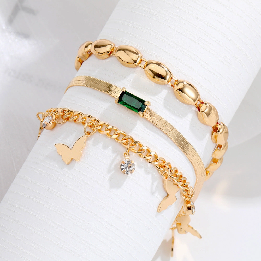 Wholesale Multi-layered Butterfly Bracelet Set