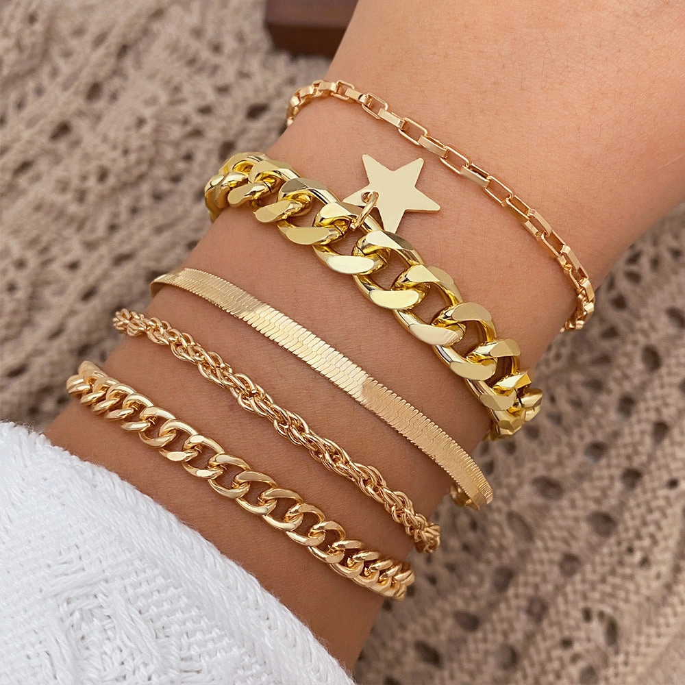 Wholesale Multi-layered Butterfly Bracelet Set