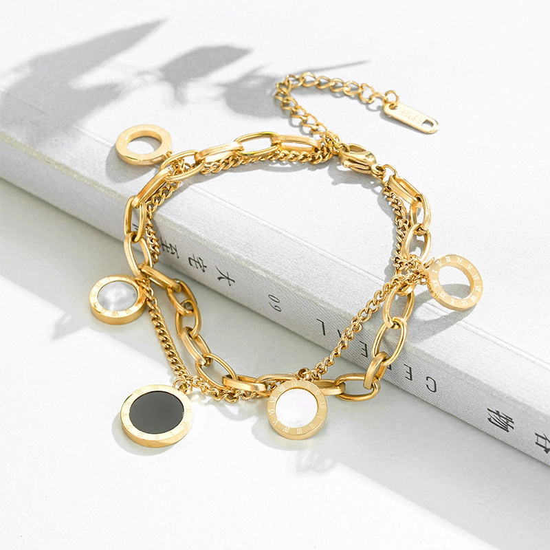 Wholesale Multi-layered Rose Gold Butterfly Bracelet