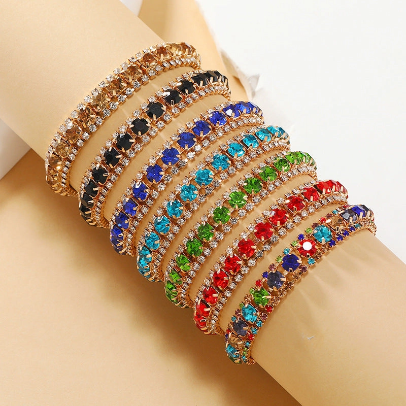 Wholesale Multicolor Crystal Bohemian Alloy Bracelet