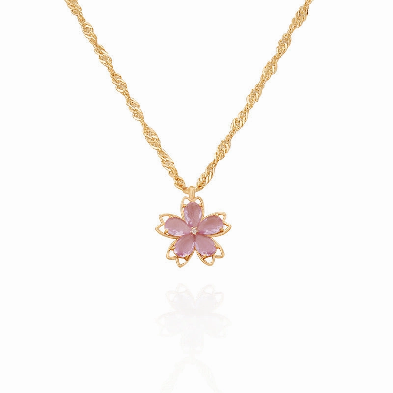 Wholesale Multicolor Flower Crystal Necklace