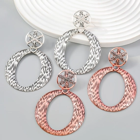 Wholesale Multilayer Diamond Set Alloy Earrings